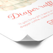 Cherry Diaper Tombola Clothesline Baby Shower Poster (Ecke)