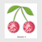 Cherry Disco Ball Aufkleber (Blatt)