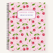 Cherry Disco Ball-Muster Notizblock (Vorderseite)