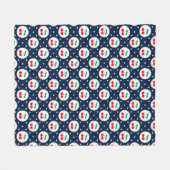 Cherry Dot Pattern - Retro Fruit Gift & Decke (Vorderseite (Horizontal))