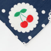 Cherry Dot Pattern - Retro Fruit Gift & Decke (Ecke)