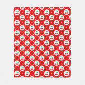 Cherry Dot Pattern - Retro Fruit Gift & Decke (Vorderseite)