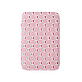Cherry Dot Pattern - Retro Fruit Gift & Decke Badematte (Vorderseite Vertikal)