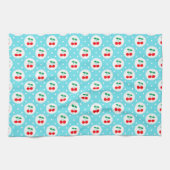 Cherry Dot Pattern - Retro Fruit Gift & Decke Geschirrtuch (Horizontal)
