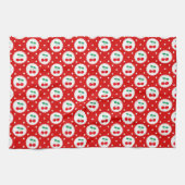 Cherry Dot Pattern - Retro Fruit Gift & Decke Geschirrtuch (Horizontal)