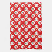 Cherry Dot Pattern - Retro Fruit Gift & Decke Geschirrtuch (Vertikal)
