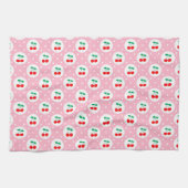 Cherry Dot Pattern - Retro Fruit Gift & Decke Geschirrtuch (Horizontal)
