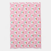 Cherry Dot Pattern - Retro Fruit Gift & Decke Geschirrtuch (Vertikal)