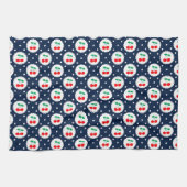 Cherry Dot Pattern - Retro Fruit Gift & Decke Geschirrtuch (Horizontal)