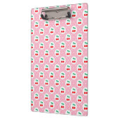 Cherry Dot Pattern - Retro Fruit Gift & Decke Klemmbrett (Links)
