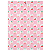 Cherry Dot Pattern - Retro Fruit Gift & Decke Klemmbrett (Rückseite)
