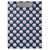 Cherry Dot Pattern - Retro Fruit Gift & Decke Klemmbrett (Vorderseite)