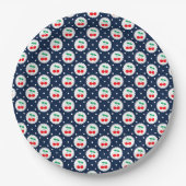 Cherry Dot Pattern - Retro Fruit Gift & Decke Pappteller (Vorderseite)