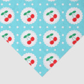 Cherry Dot Pattern - Retro Fruit Gift & Decke Seidenpapier (Detail)