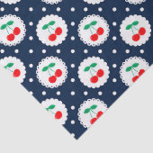 Cherry Dot Pattern - Retro Fruit Gift & Decke Seidenpapier (Detail)
