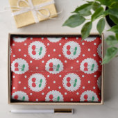 Cherry Dot Pattern - Retro Fruit Gift & Decke Seidenpapier (Geschenk)