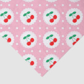 Cherry Dot Pattern - Retro Fruit Gift & Decke Seidenpapier (Detail)