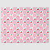 Cherry Dot Pattern - Retro Fruit Gift & Decke Seidenpapier (Vorderseite)