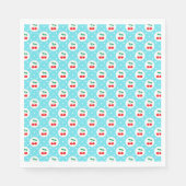 Cherry Dot Pattern - Retro Fruit Gift & Decke Serviette (Vorderseite)