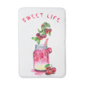 Cherry Drink Bath Mat - Benutzerdefinierter Text Badematte (Vorderseite Vertikal)