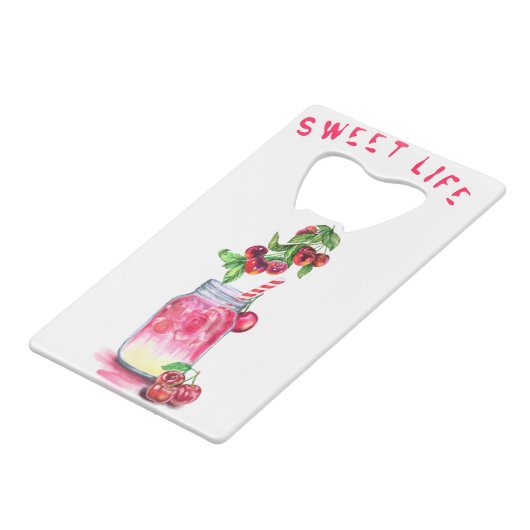 Cherry Drink Flaschenöffner - Benutzerdefinierter (Rückseite Schrägansicht)