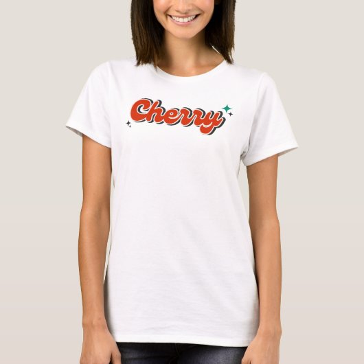 "Cherry" drucken T-Shirt (Vorderseite)