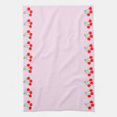 Cherry Edges on Pink Kitchen Handtücher (Vertikal)