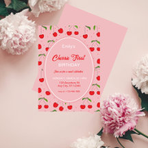 CHERRY Einladung zum ersten Geburtstag