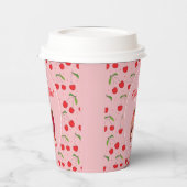 CHERRY Einladung zum ersten Geburtstag Pappbecher (Links)