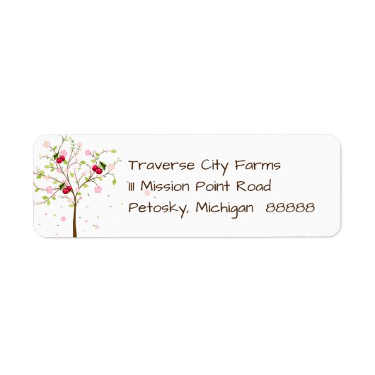 Cherry Farm Address Label (Vorne)