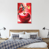 Cherry Fashion Illustration Wall Art Print Leinwanddruck (Insitu (Schlafzimmer))