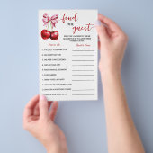 Cherry Finden Sie die Baby Shower Game Card Flyer (Handgriff)