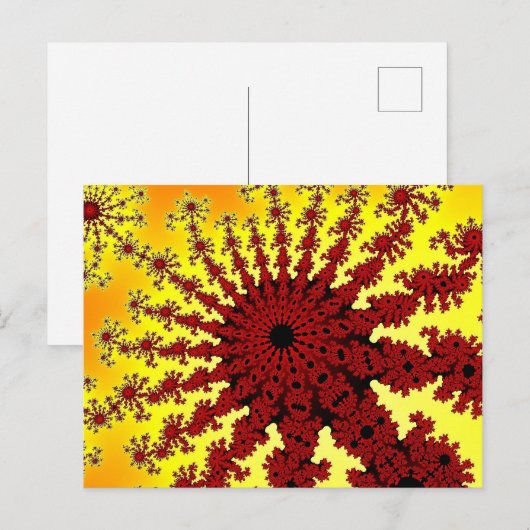 Cherry Firework Burst Postkarten (Vorne/Hinten)