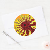 Cherry Firework Burst Runder Aufkleber (Umschlag)