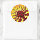 Cherry Firework Burst Runder Aufkleber (Tasche)