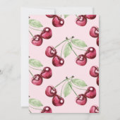 Cherry First 1. Geburtstagsfeier Einladung (Rückseite)