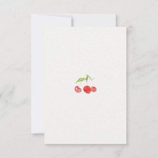 Cherry first birthday ankündigung (Rückseite)