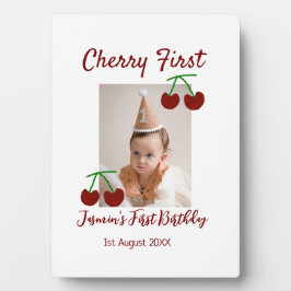Cherry First Happy Geburtstag Foto Kinder modern r Fotoplatte