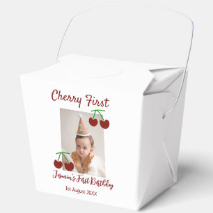 Cherry First Happy Geburtstag Foto Kinder modern r Geschenkschachtel