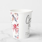 Cherry First Pink Bow Coquette 1. Geburtstag Pappbecher (Rechts)