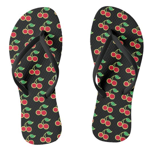 Cherry Flip Flops Sandals Badesandalen (Fußbett)