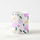 Cherry Floral Greenery Yellow Pink Muster Kaffeetasse (Mittel)