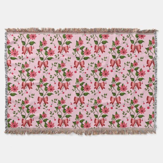 Cherry floral pattern Curtain Decke (Vorderseite)