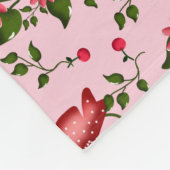 Cherry floral pattern Curtain Fleecedecke (Ecke)