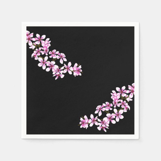 Cherry flowers serviette (Vorderseite)