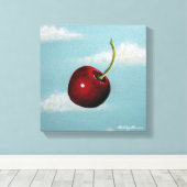 Cherry Free Fall Canvas Print Leinwanddruck (Insitu (Holzboden))