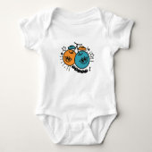 Cherry frucht Cartoon Muster Baby Strampler (Vorderseite)
