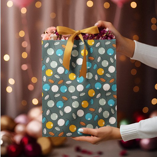 Cherry frucht Cartoon Muster Große Geschenktüte