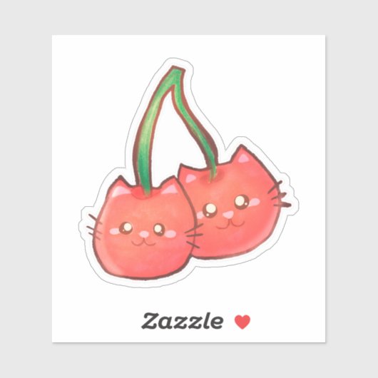 Cherry Fruchtkatzen Aufkleber (Blatt)