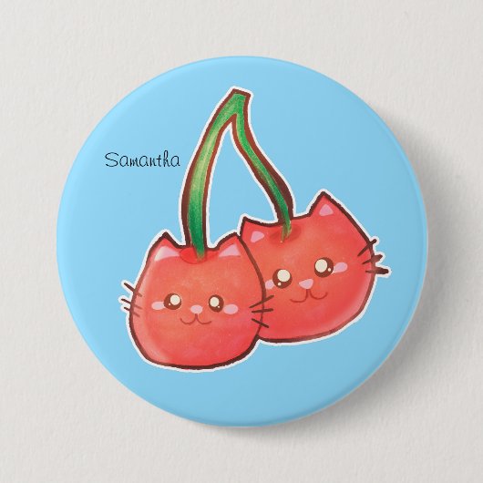 Cherry Fruchtkatzen Button (Vorderseite)